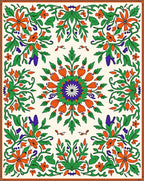 Vibrant Floral Patterned Rug