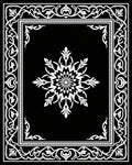 Elegant White Mandala Border Design Rug