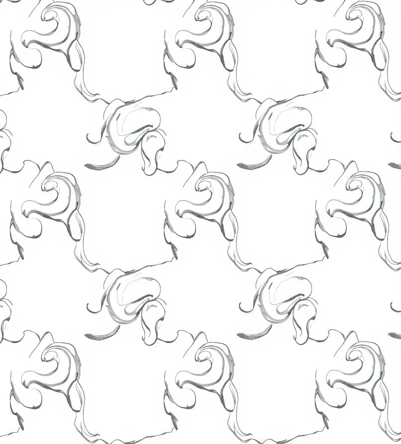 Monochromatic Abstract Swirl Pattern Rug