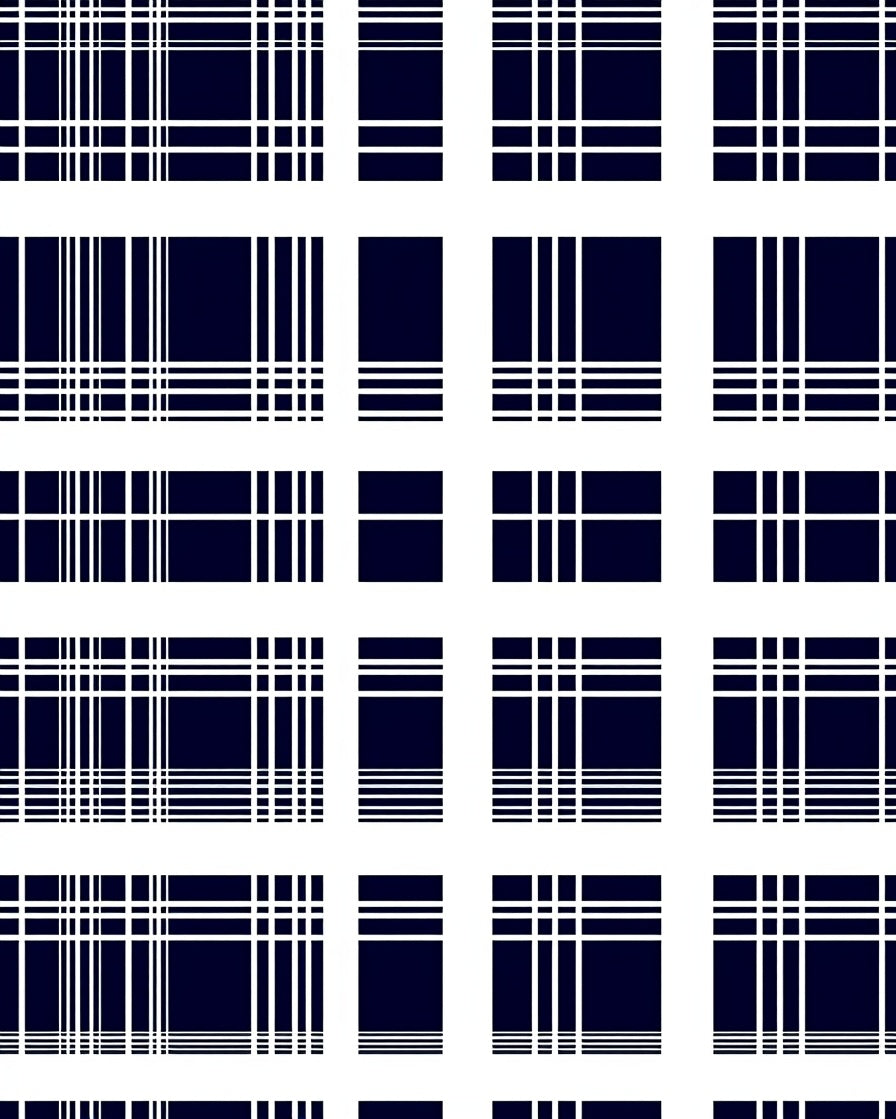 Navy White Gingham Grid Pattern Rug