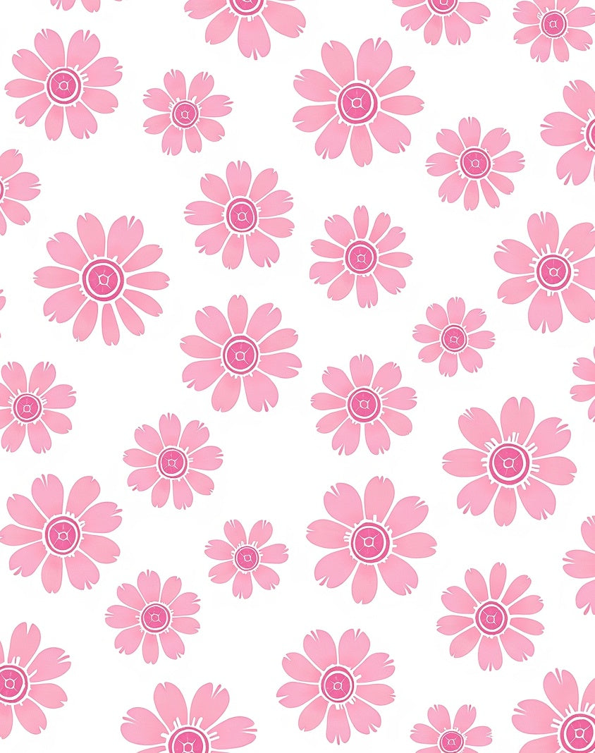 Pink Floral Pattern Design Rug