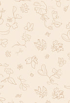 Delicate Line Art Botanical Pattern Rug