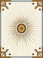 Sunburst Floral Geometric Cream Rug