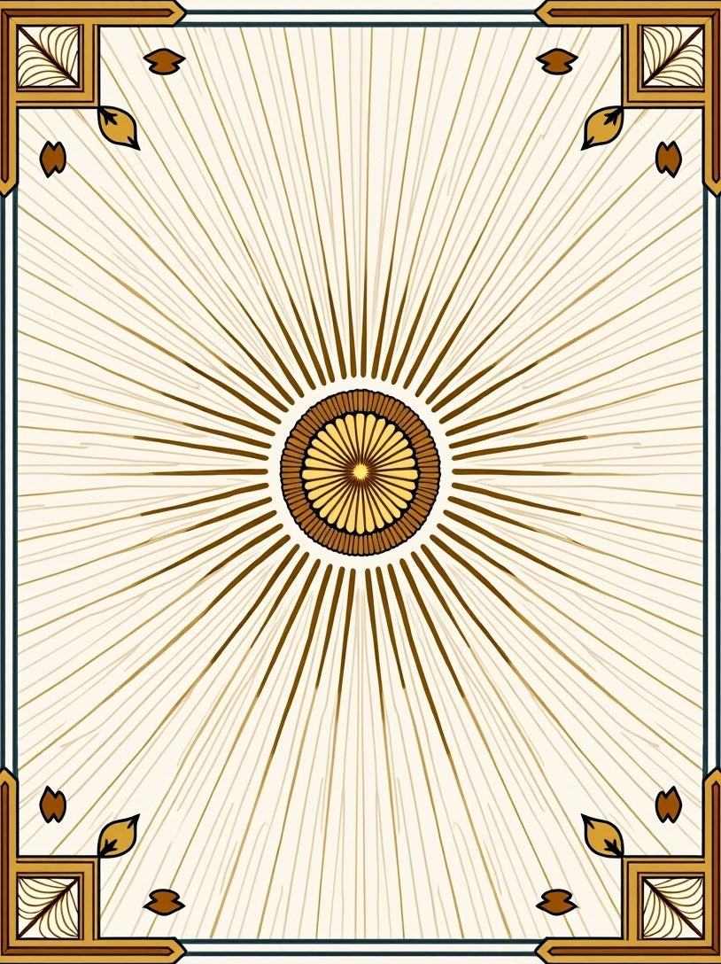 Sunburst Floral Geometric Cream Rug