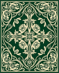 Classic Floral Swirls Pattern Design Rug