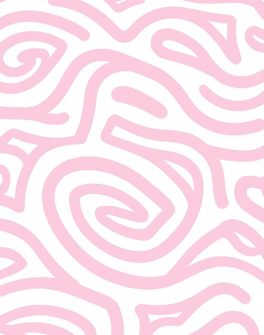 Blush Swirl Abstract Pattern Rug