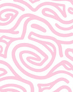 Blush Swirl Abstract Pattern Rug