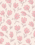 Simple Pink Floral Pattern Rug