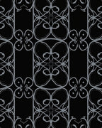 Ornate Scrollwork Symmetry Design Rug