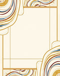 Swirling Lines Abstract Design Rug