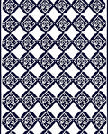 Bold Indigo Diamond Medallion Pattern Rug