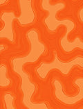 Orange Contour Abstract Pattern Rug