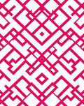Geometric Pink White Abstract Pattern Rug