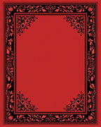 Ornate Floral Vine Border Design Rug