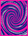 Vibrant Pink Swirl Abstract Rug