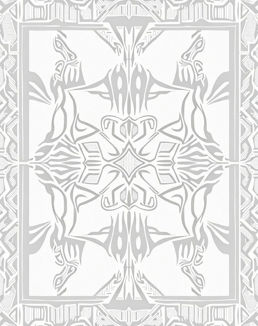 Ornate Abstract Symmetry Design Rug