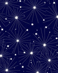Cosmic Starburst Patterned Dark Rug