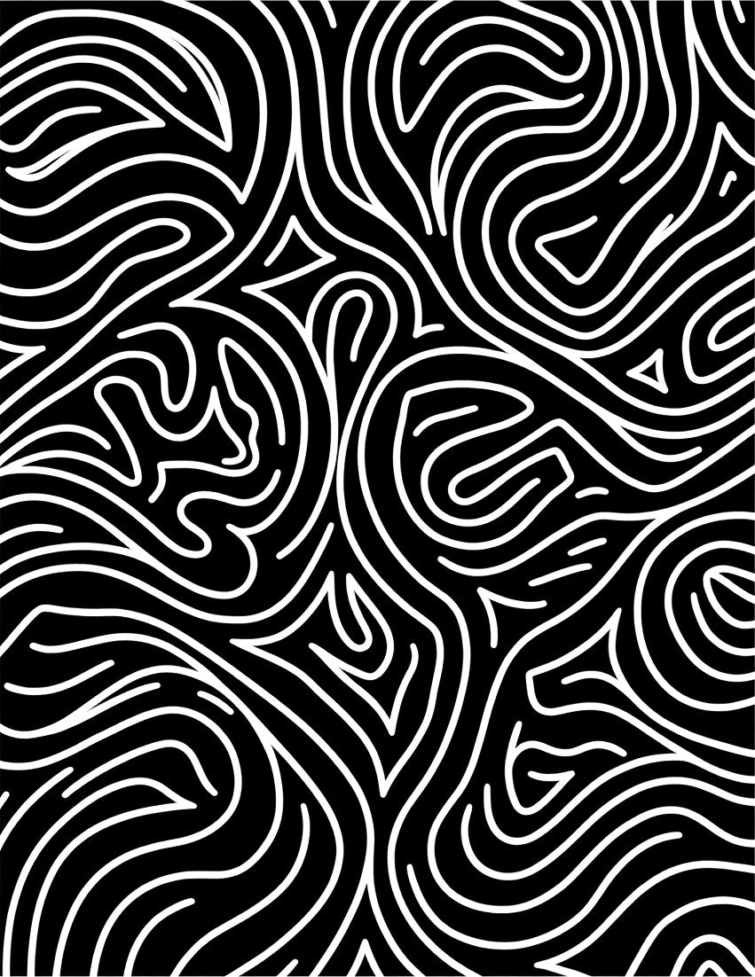 Bold Abstract Swirl Pattern Rug