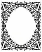 Intricate Floral Swirl Ornamental Border Rug