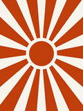 Radiant Sunburst Orange Cream Design Rug