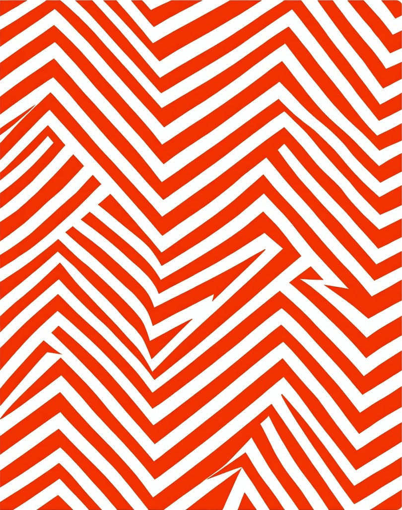 Bold Orange Stripe Abstract Rug