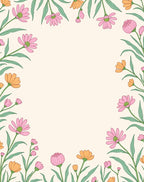 Pastel Floral Meadow Design Rug