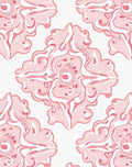 Pink Swirls Contemporary Floral Pattern Rug