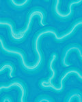 Blue Wavy Agate Inspired Pattern Rug