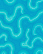 Blue Wavy Agate Inspired Pattern Rug
