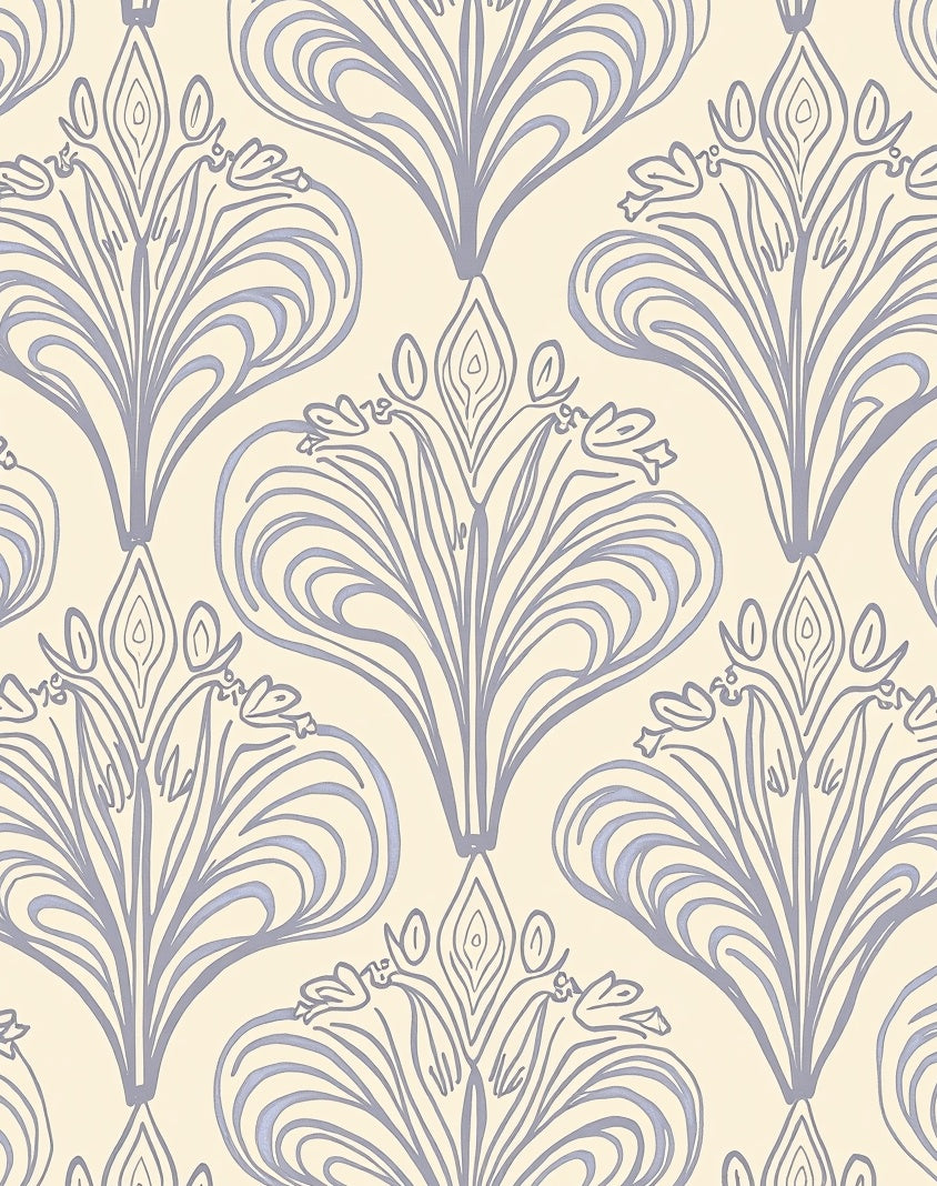 Art Nouveau Floral Paisley Pattern Rug