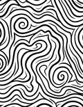 Abstract Swirl Black White Pattern Rug