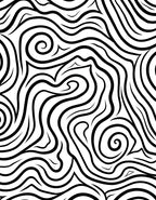 Abstract Swirl Black White Pattern Rug