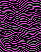 Hot Pink Gray Abstract Wave Rug