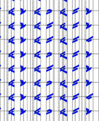 Bold Blue Abstract Stripe Design Rug