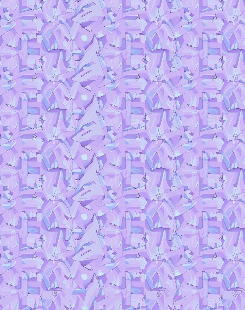 Pale Lavender Abstract Geometric Shapes Rug