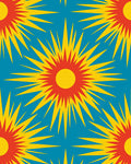 Radiant Sunburst Pattern Rug