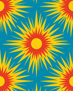 Radiant Sunburst Pattern Rug