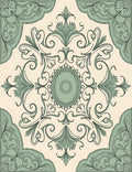 Vintage Floral Scrollwork Pattern Design Rug