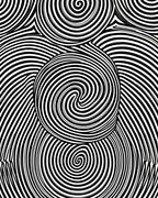 Abstract Swirl Black White Line Design Rug