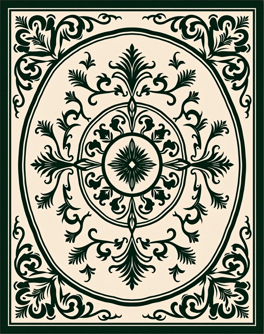 Classic Floral Medallion Vintage Design Rug