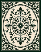 Classic Floral Medallion Vintage Design Rug