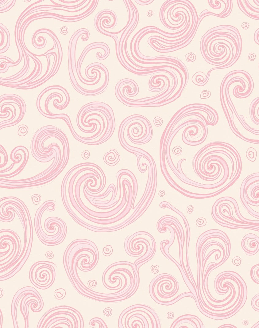 Pink Swirls of Abstract Art Rug