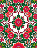 Vibrant Floral Pattern Rug
