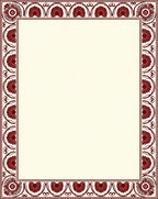 Classical Red Floral Border Design Rug