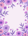 Lavender Floral Pattern Rug