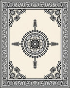 Central Mandala With Ornate Border Design Rug