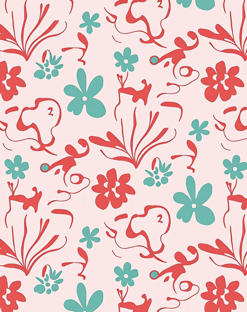 Playful Blossom Abstract Pattern Rug