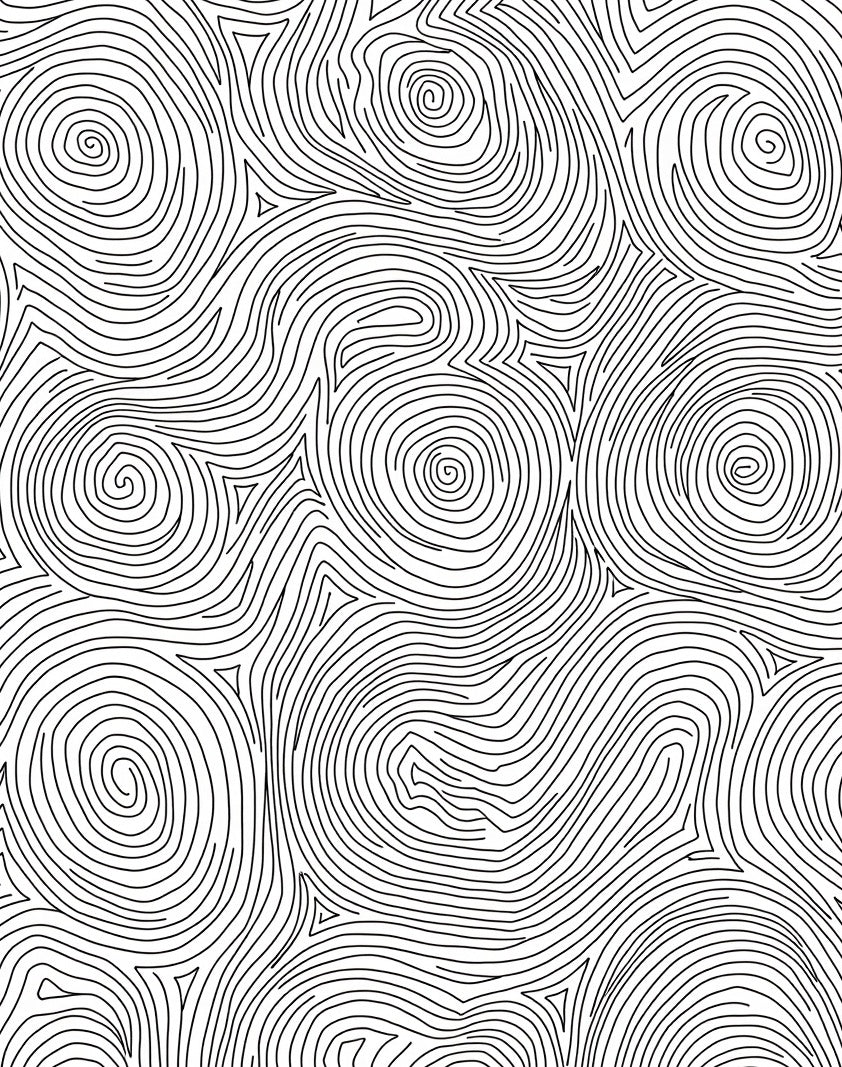 Abstract Swirl Line Art Design Rug