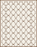 Geometric Patterned Lattice Design Rug
