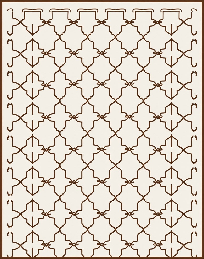 Geometric Patterned Lattice Design Rug